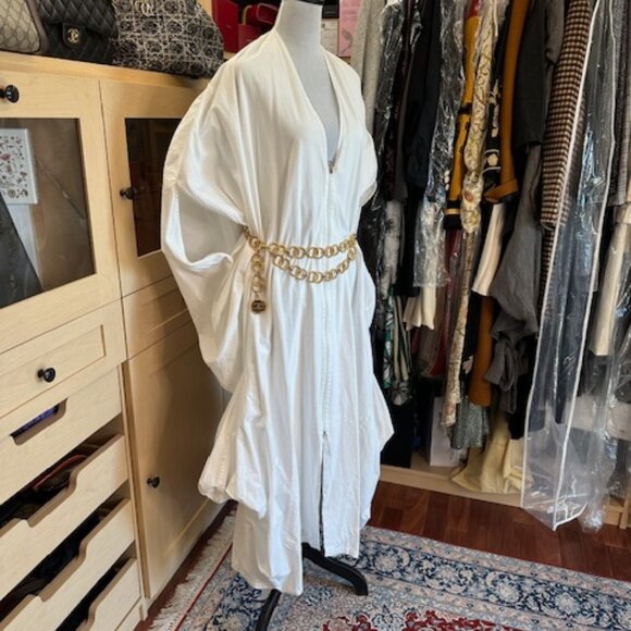 MM6 MAISON MARGIELA SIZE 38 V NECK LONG DRESS - Picture 3 of 6